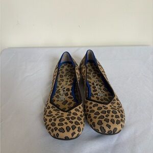 Rothy’s Animal Print Knit Round Toe Ballet Flats Size 7 women’s